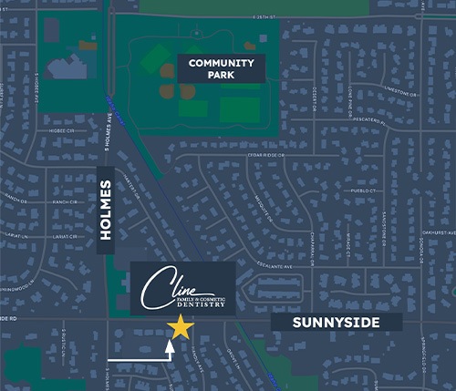 Map showing dental office location in Idaho Falls