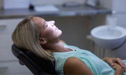 Woman relaxing with I V dental sedation in Idaho Falls