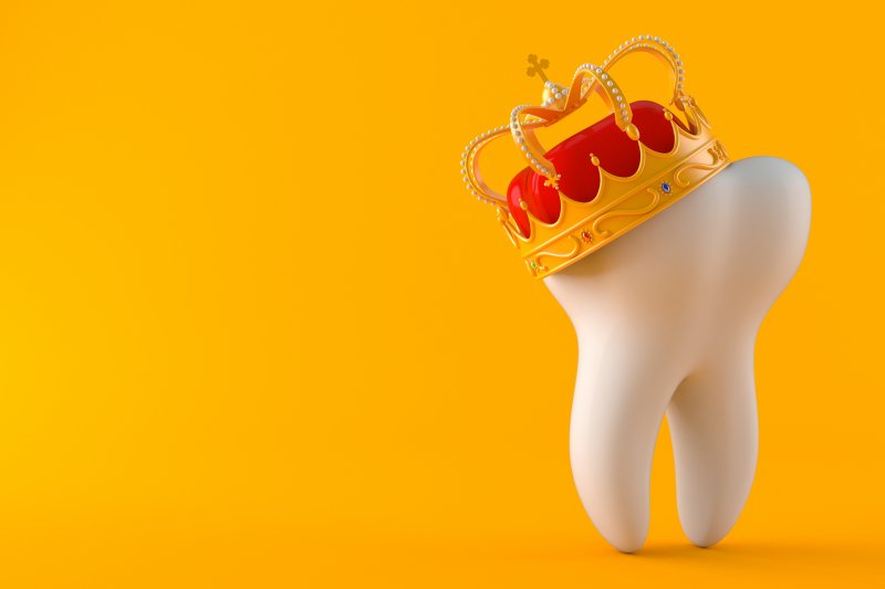 Tooth wearing crown